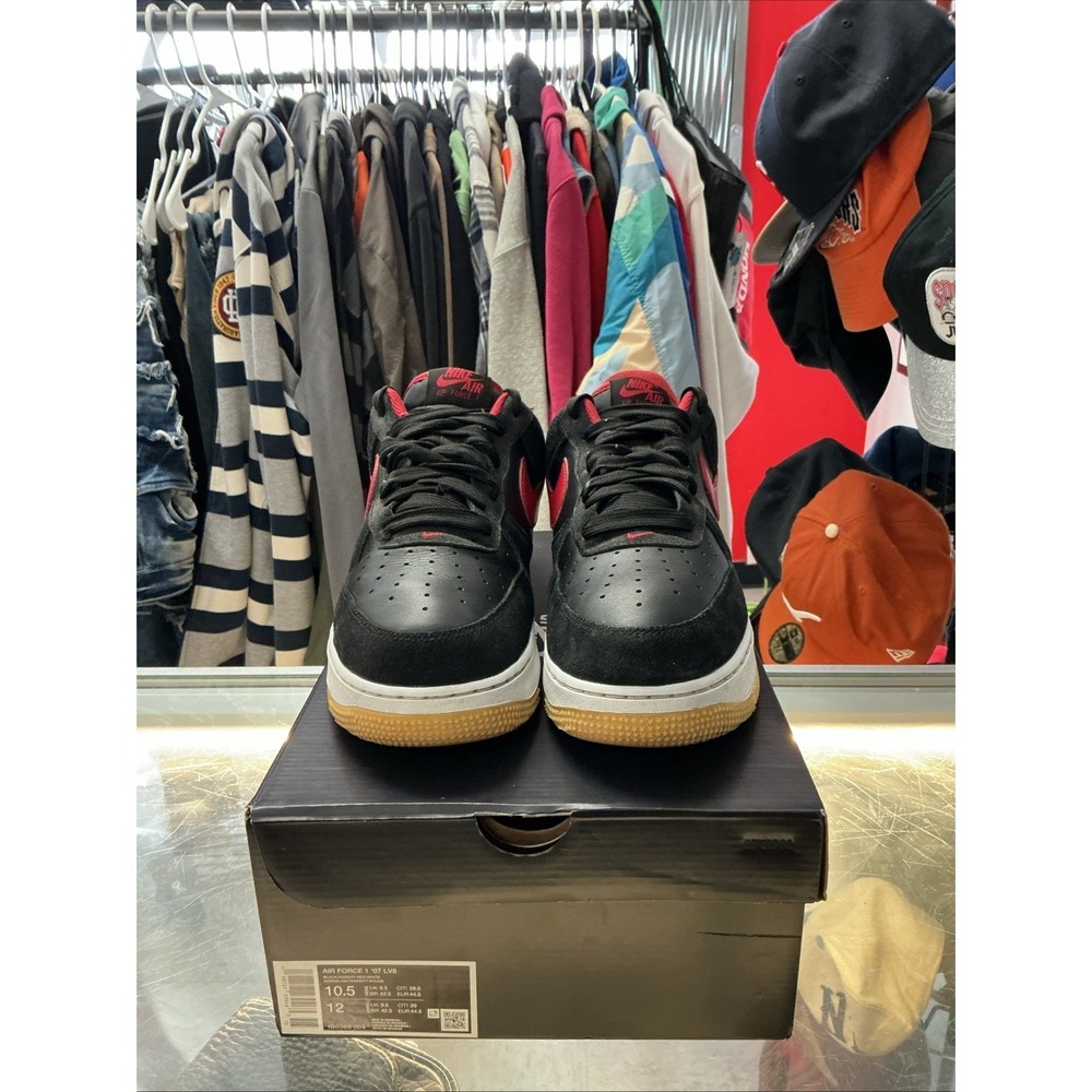 Nike Air Force 1 Low '07 LV8 Black Red-size 10.5 IB6388-004